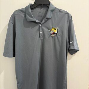 Grey M Athletic Bobcats Polo